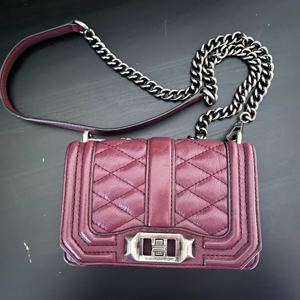 Rebecca Minkoff Chevron Quilted Love Crossbody mini Bag